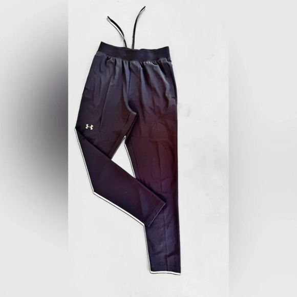 Under Armour Men’s Fitted Unstoppable Adjustable Tapered Navy Pants Size M - Picture 1 of 8